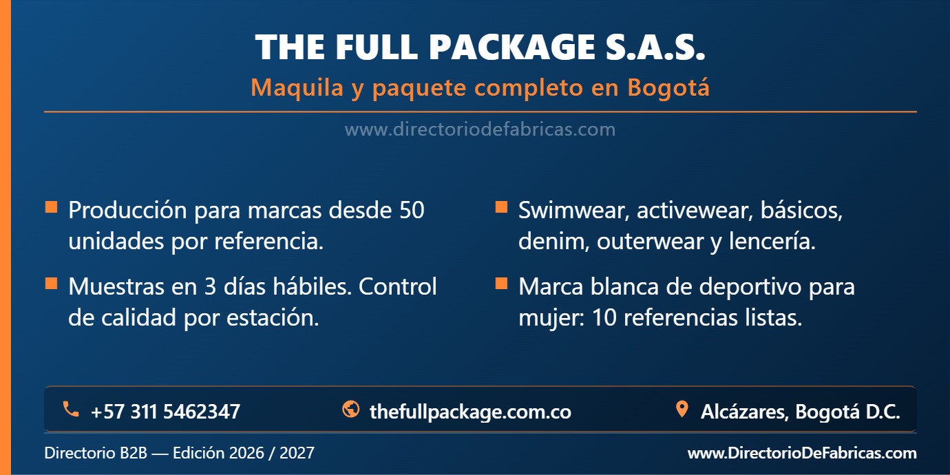 Business Card: The Full Package S.A.S. │ Directorio De Fabricas