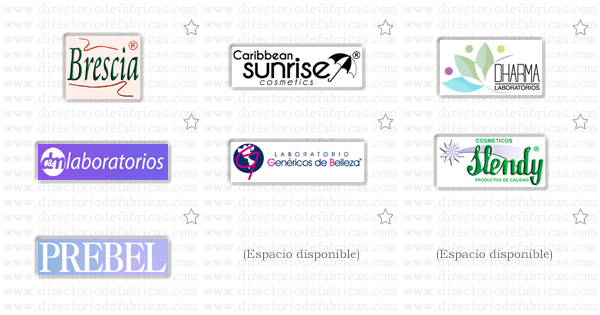 Muro con logotipos de Fábricas de Cosméticos ubicadas en Colombia