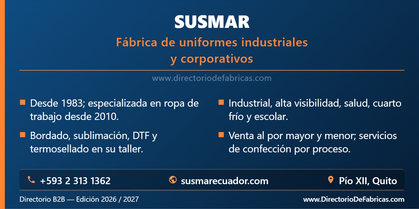 Business Card: Susmar │ Directorio De Fabricas