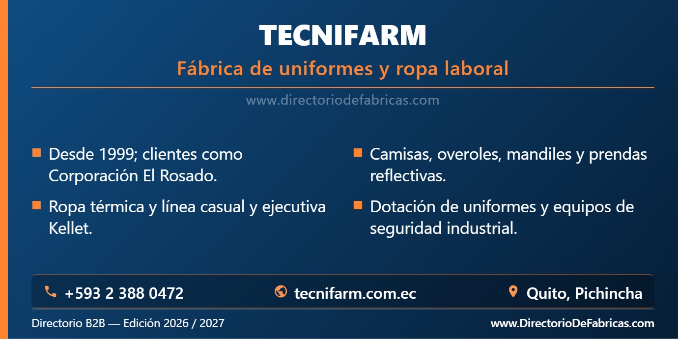 Business Card: Tecnifarm │ Directorio De Fabricas
