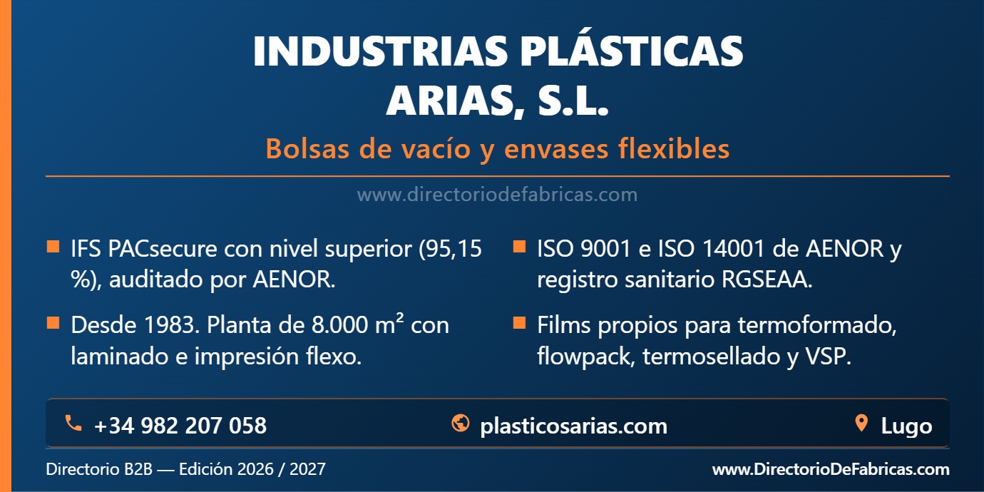 Business Card: Industrias Plásticas Arias, S.L. │ Directorio De Fabricas