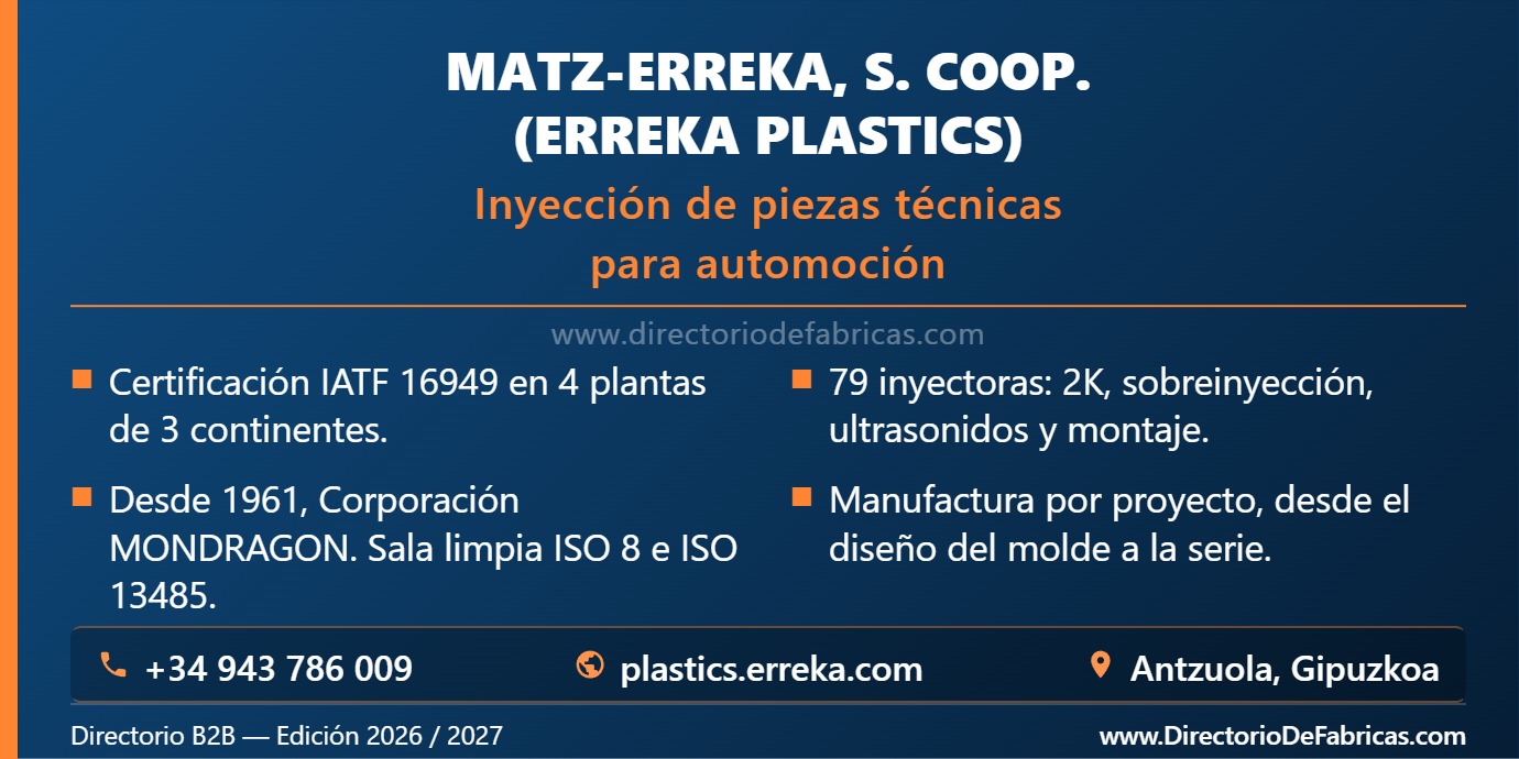 Business Card: Matz-Erreka, S. Coop. (ERREKA Plastics) │ Directorio De Fabricas
