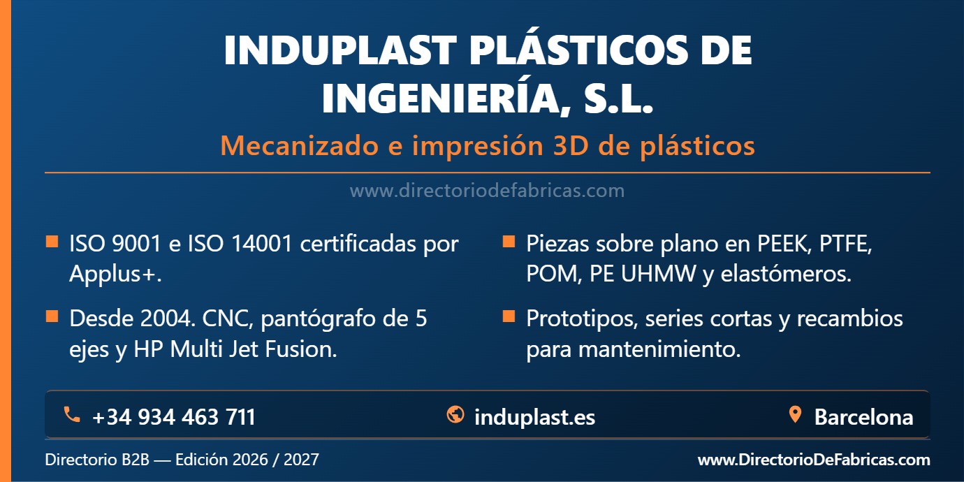 Business Card: Induplast Plásticos de Ingeniería, S.L. │ Directorio De Fabricas