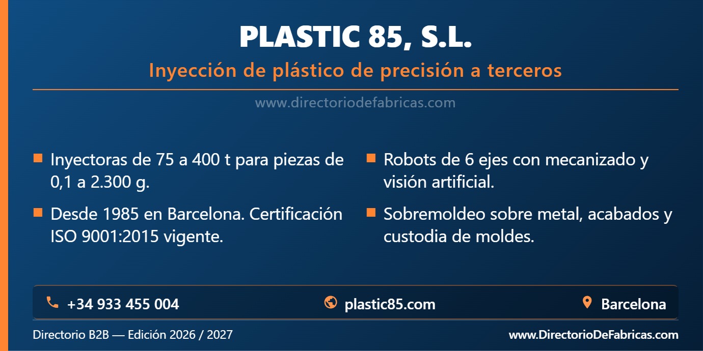 Business Card: Plastic 85, S.L. │ Directorio De Fabricas