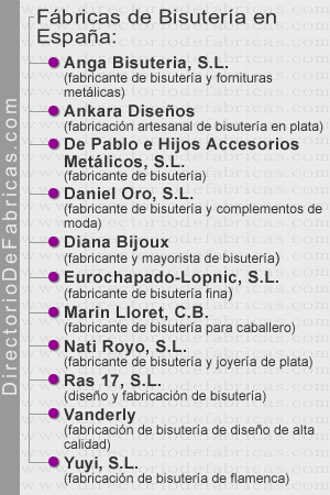 11 fábricas de bisuteria en España