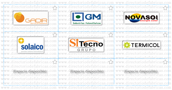 Muro con Logotipos de Fábricas de Paneles Solares en España