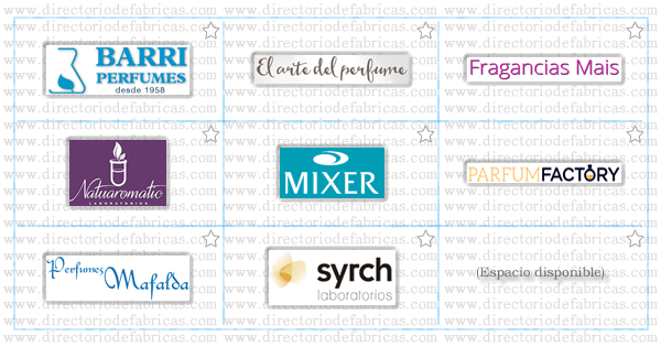 Muro con logotipos de Fábricas de Perfumes en España