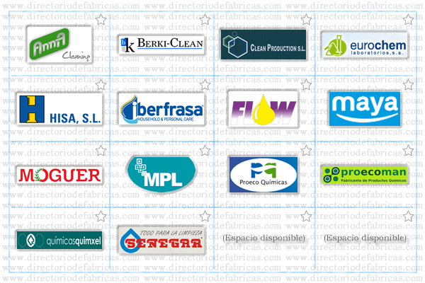 Muro con logotipos de Fabricas de Muebles en España
