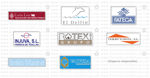 Muro con logotipos de Fabricas de Toallas en España