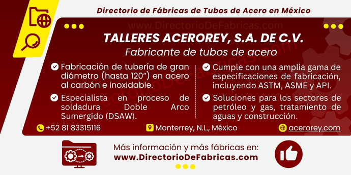 Business Card: TALLERES ACEROREY, S.A. DE C.V. │ Directorio De Fabricas