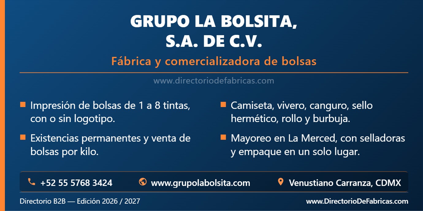 Business Card: Grupo La Bolsita, S.A. de C.V. │ Directorio De Fabricas