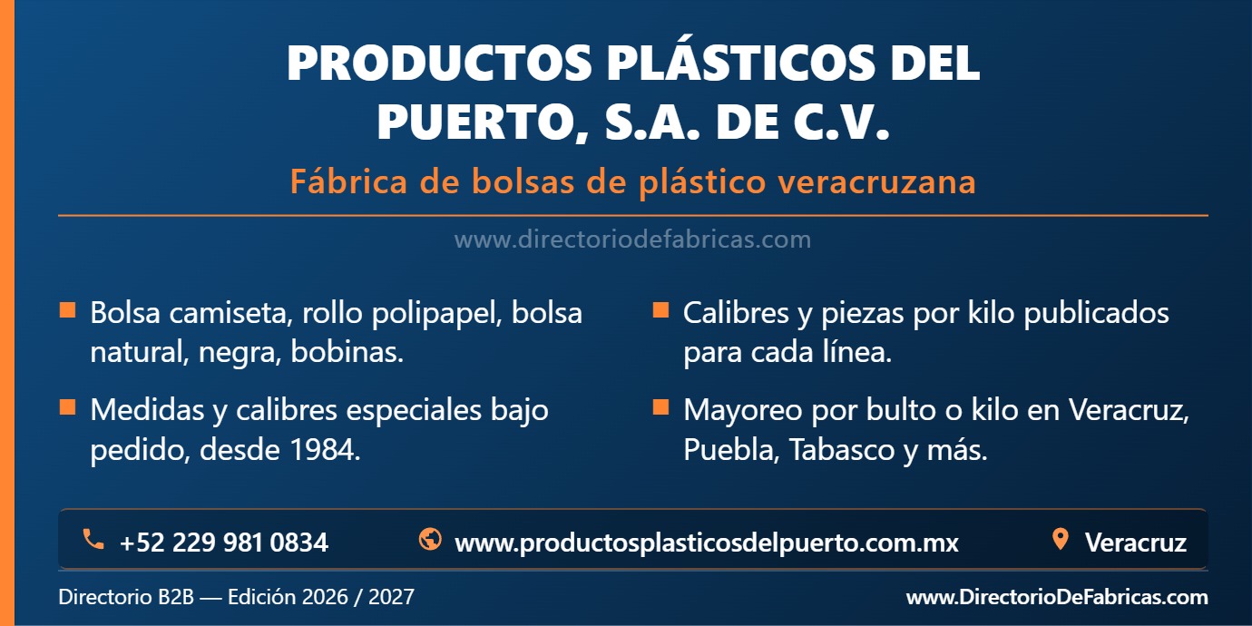 Business Card: Productos Plásticos del Puerto, S.A. de C.V. │ Directorio De Fabricas