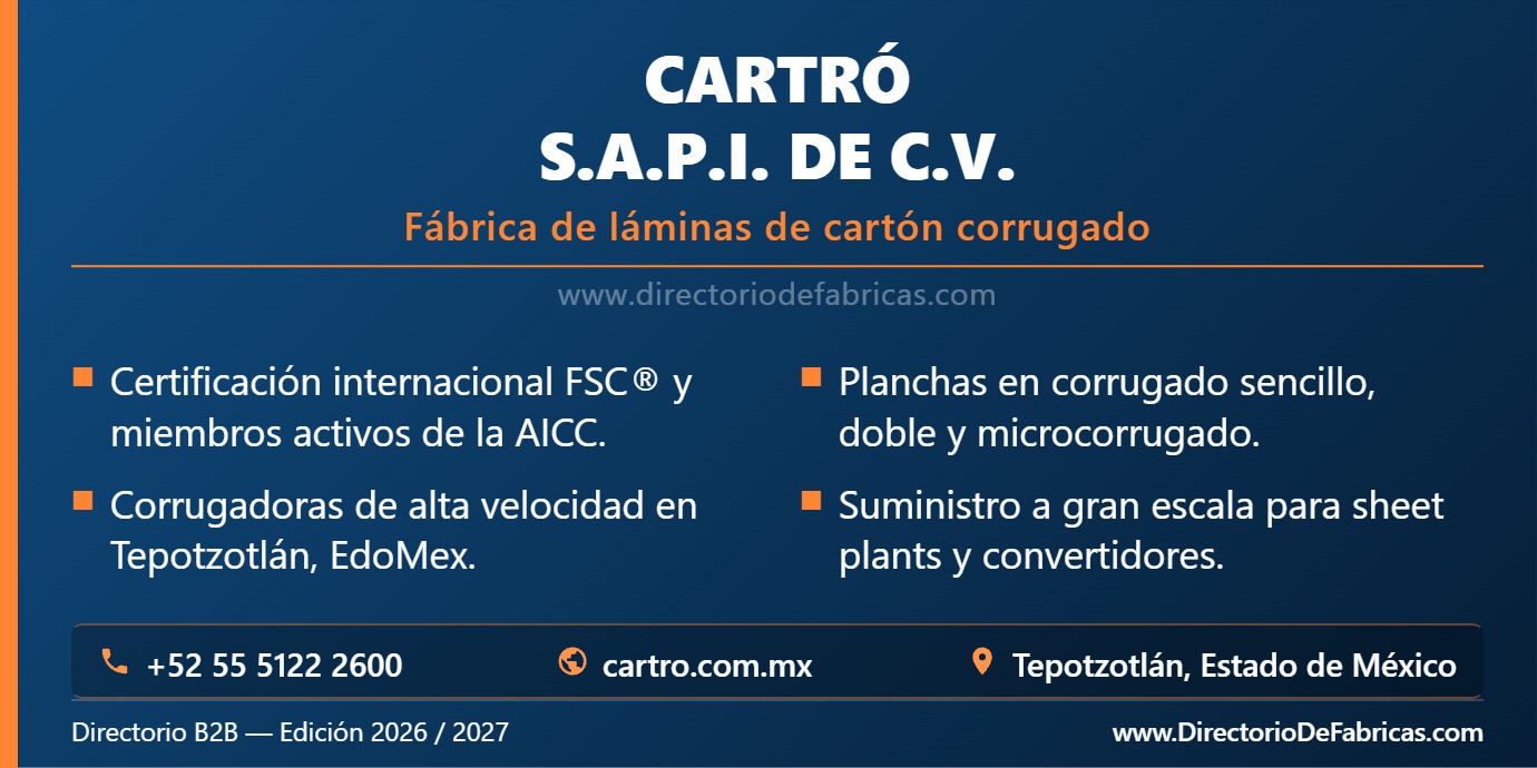 Business Card: CARTRÓ, S.A.P.I. DE C.V. │ Directorio De Fabricas