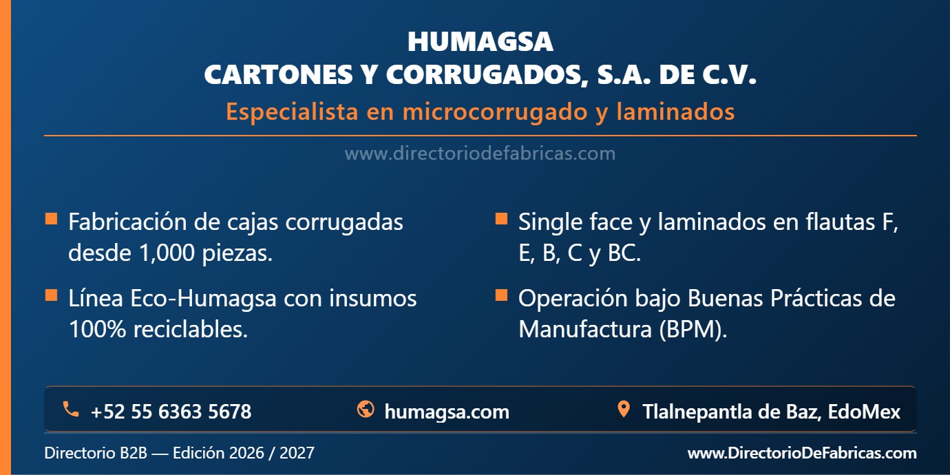 Business Card: HUMAGSA CARTONES Y CORRUGADOS │ Directorio De Fabricas