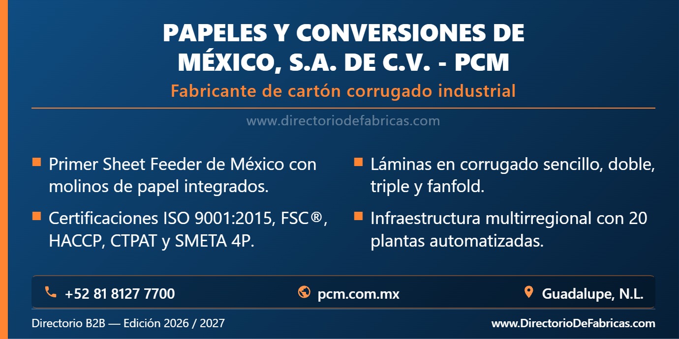 Business Card: PAPELES Y CONVERSIONES DE MÉXICO, S.A. DE C.V. │ Directorio De Fabricas