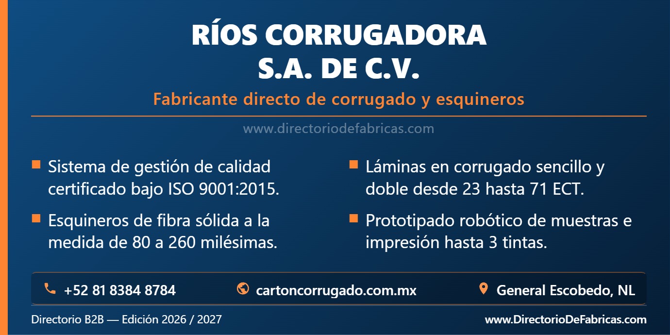 Business Card: RÍOS CORRUGADORA, S.A. DE C.V. │ Directorio De Fabricas