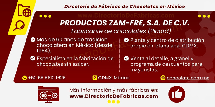 Business Card: Chocolates Picard │ Directorio De Fabricas