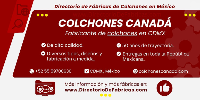 Business Card: COLCHONES CANADÁ │ Directorio De Fabricas