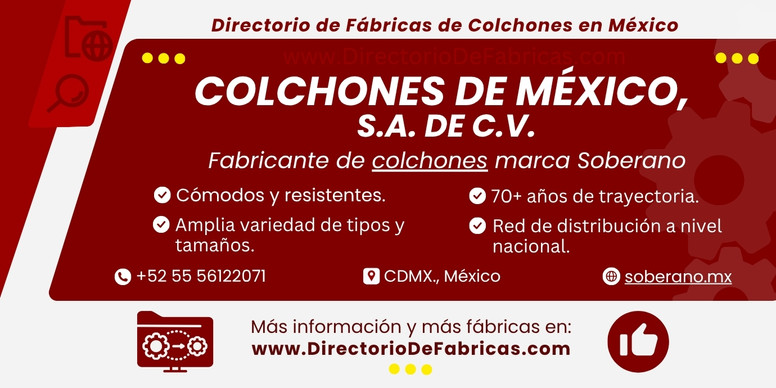Business Card: COLCHONES DE MÉXICO, S.A. DE C.V. │ Directorio De Fabricas
