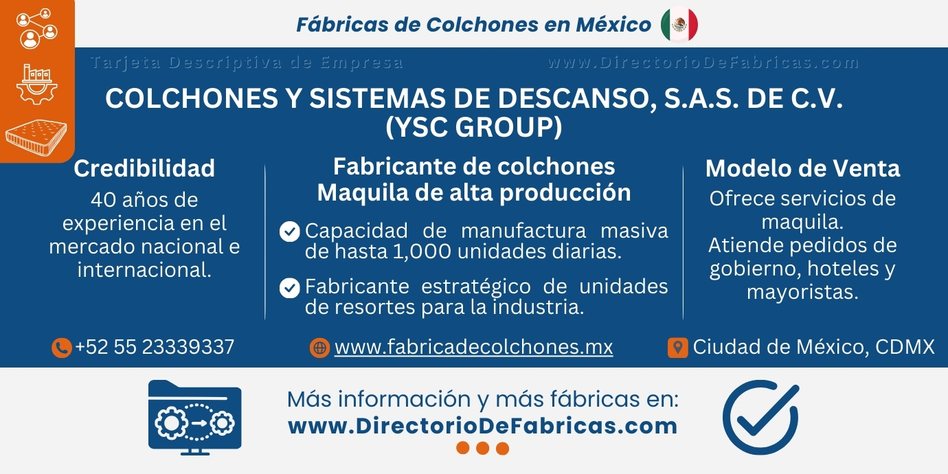 Business Card: YSC GROUP │ Directorio De Fabricas