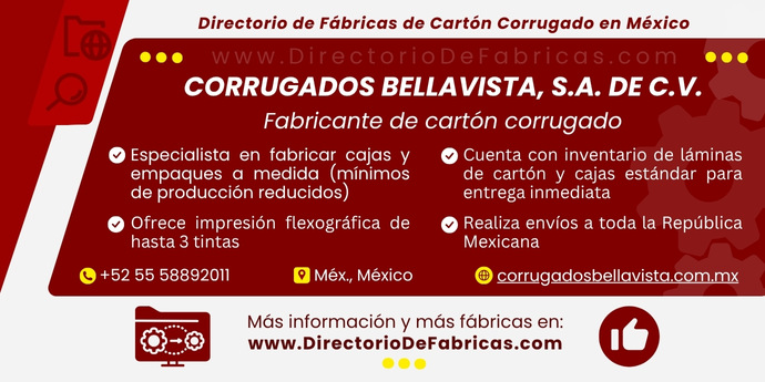 Business Card: CORRUGADOS BELLAVISTA, S.A. DE C.V. │ Directorio De Fabricas