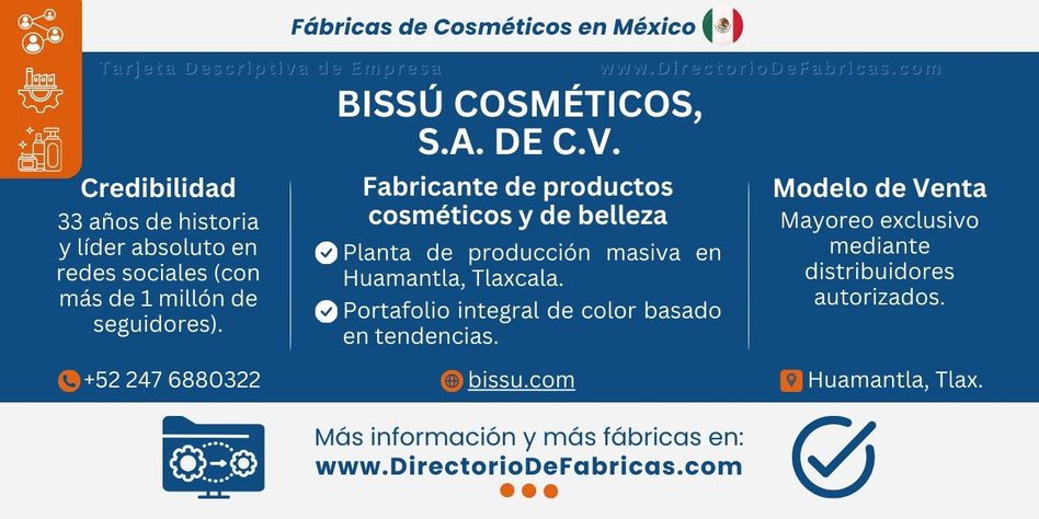 Business Card: Bissú Cosméticos │ Directorio De Fabricas