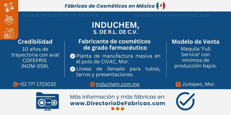 Business Card: Induchem │ Directorio De Fabricas