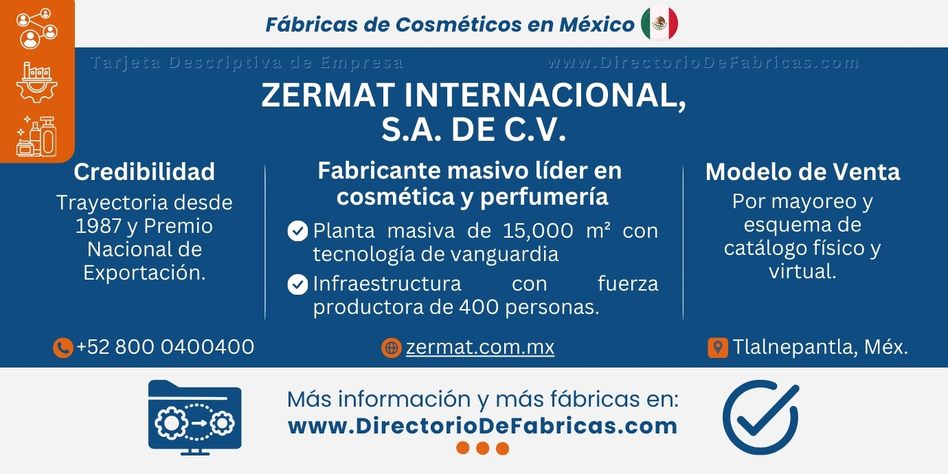 Business Card: Zermat Internacional │ Directorio De Fabricas