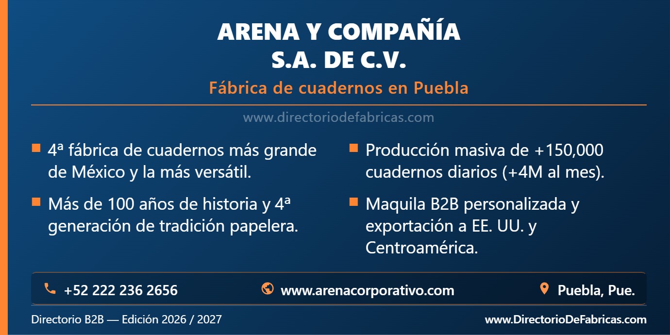 Business Card: Arena y Compañía │ Directorio De Fabricas