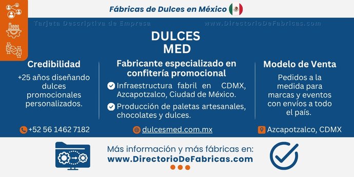 Business Card: Dulces Med │ Directorio De Fabricas