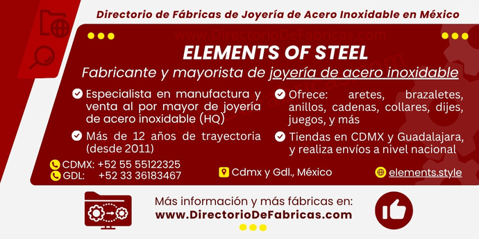 Business Card: ELEMENTS OF STEEL │ Directorio De Fabricas