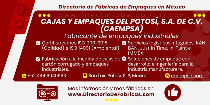Business Card: CAEMPSA │ Directorio De Fabricas