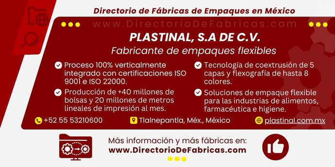 Business Card: Plastinal, S.A de C.V. │ Directorio De Fabricas
