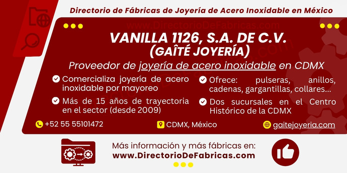 Business Card: Gaîté Joyería │ Directorio De Fabricas
