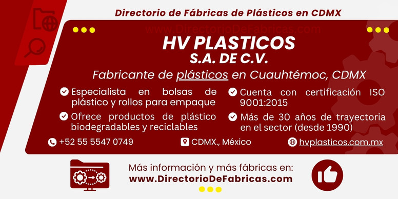 Business Card: Hv Plasticos, S.A. de C.V. │ Directorio De Fabricas