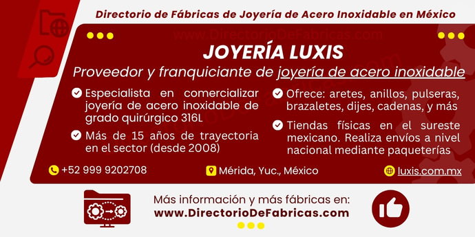 Business Card: JOYERÍA LUXIS │ Directorio De Fabricas