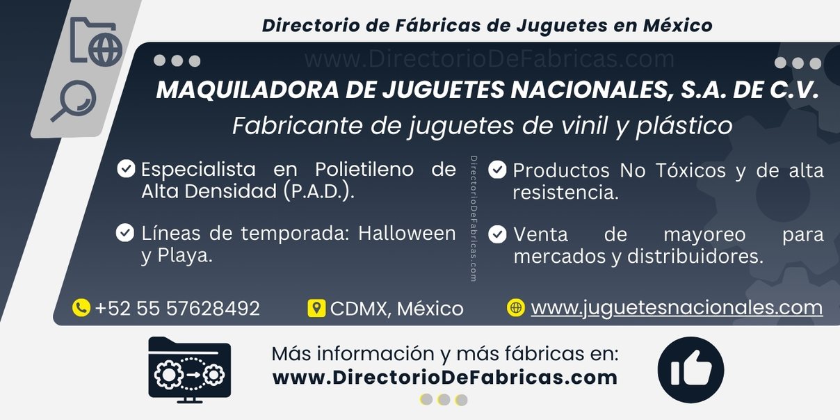 Business Card: Maquiladora de Juguetes Nacionales │ Directorio De Fabricas