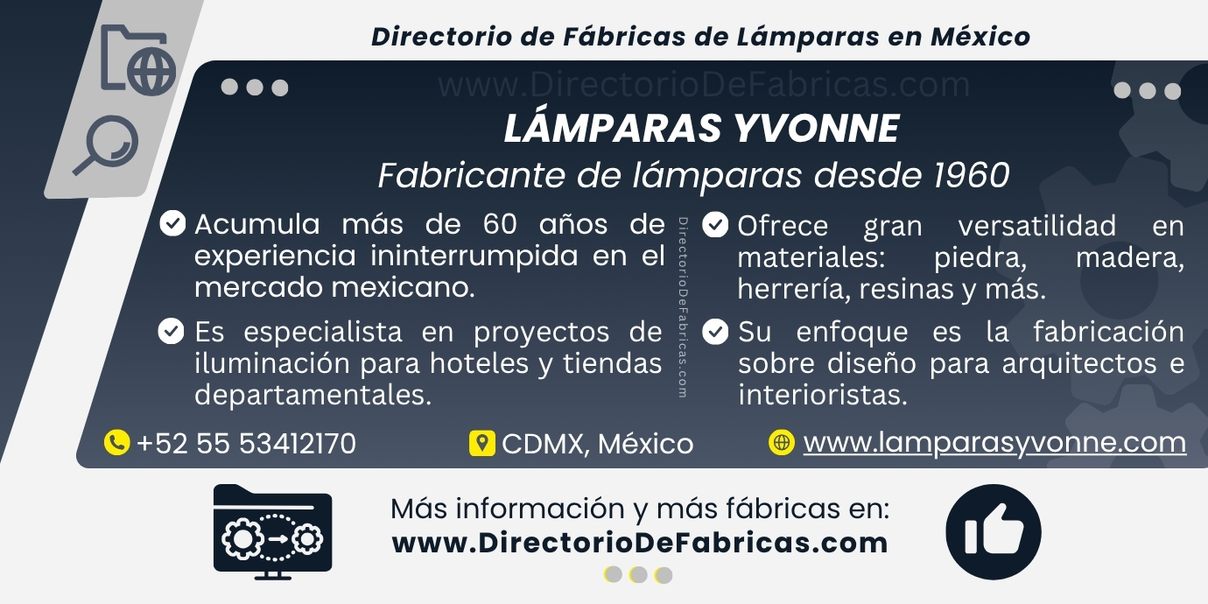 Business Card: Lámparas Yvonne │ Directorio De Fabricas