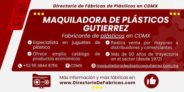 Business Card: Maquiladora de Plásticos Gutierrez │ Directorio De Fabricas