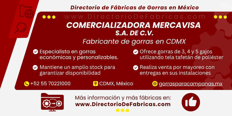 Business Card: Comercializadora Mercavisa S.A. de C.V. │ Directorio De Fabricas