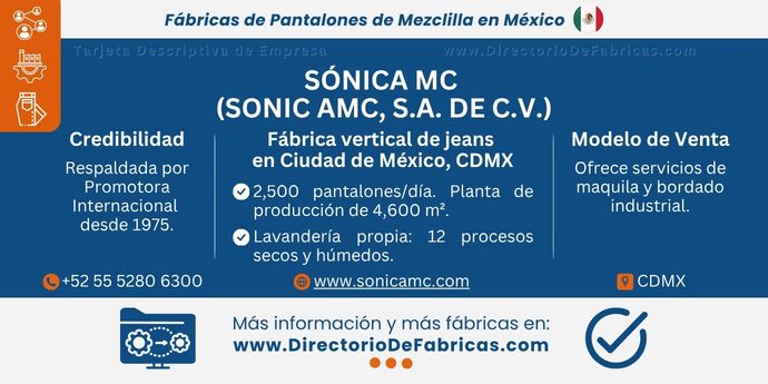 Business Card: Sónica MC │ Directorio De Fabricas