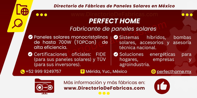 Business Card: PERFECT HOME │ Directorio De Fabricas