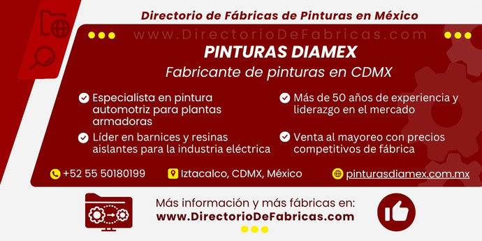 Business Card: Pinturas Diamex │ Directorio De Fabricas