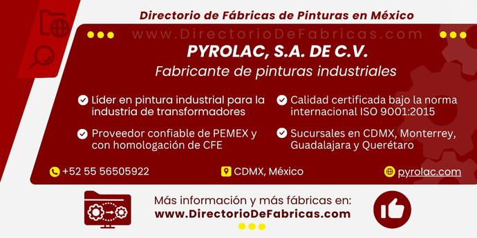 Business Card: Pyrolac, S.A. de C.V. │ Directorio De Fabricas