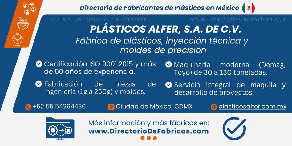Business Card: Plásticos Alfer │ Directorio De Fabricas