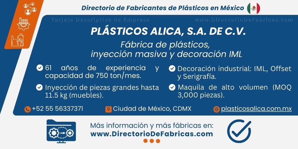 Business Card: Plásticos Alica │ Directorio De Fabricas