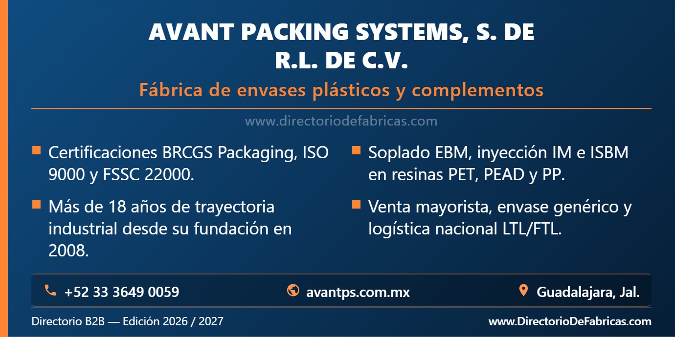 Business Card: AVANT Packing Systems │ Directorio De Fabricas