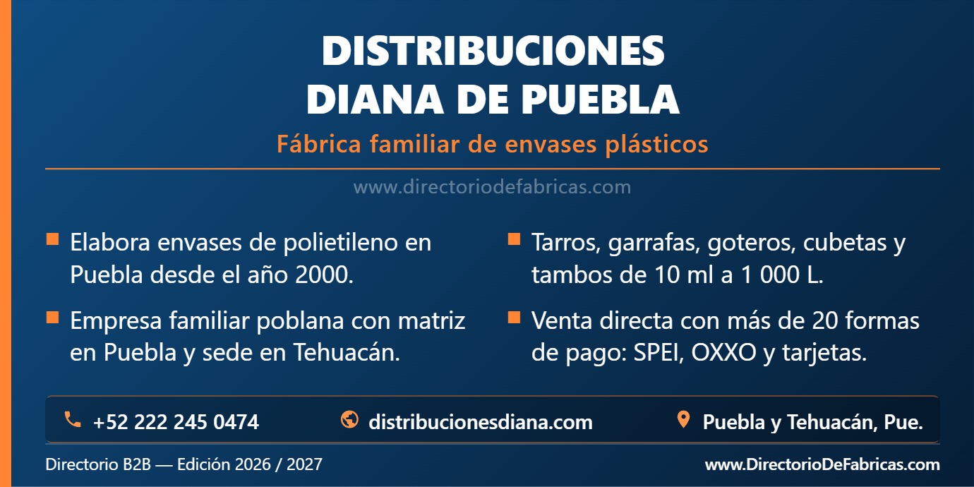 Business Card: Distribuciones Diana de Puebla │ Directorio De Fabricas