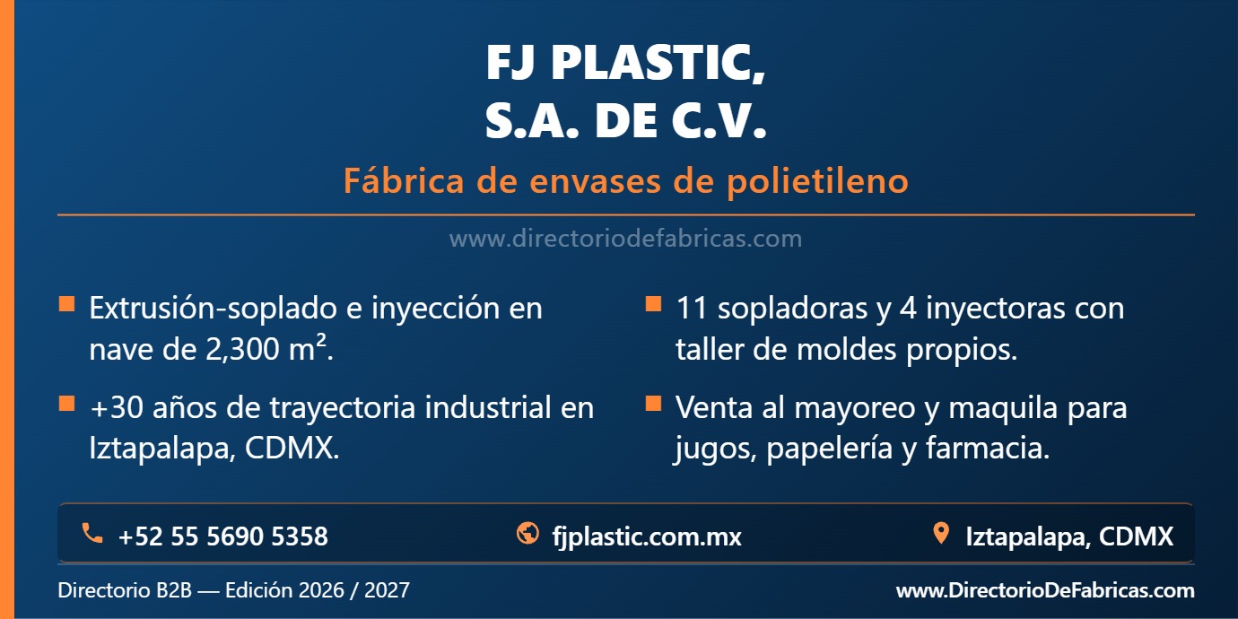 Business Card: FJ Plastic, S.A. de C.V. │ Directorio De Fabricas