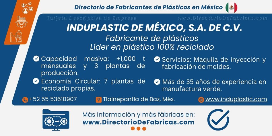Business Card: Induplastic de México │ Directorio De Fabricas